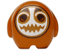 Minifigure, Utensil Pillow Plush Toy with Kakamora with Dark Brown Eyes, Dark Tan and White Mask and Pointed Teeth Pattern