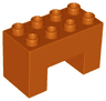 Duplo, Brick 2 x 4 x 2 with 2 x 2 Cutout on Bottom
