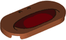 Tile, Round 2 x 4 Oval with Black Nostrils, Dark Red Wide Open Mouth with Red Tongue Pattern (Super Mario Boss Sumo Bro Lower Face)
