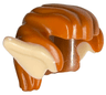 Minifigure, Hair Short, Swept Back with Molded Light Nougat Elf / Goblin / Orc Ears Pattern