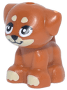 Dog, Friends Style, Puppy, Standing, Small with Black Eyes, Nose and Mouth, Tan Eyebrows, Muzzle and Paws Pattern (Aira)