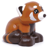 Duplo Red Panda / Fox with Dark Brown Feet, Black Eyes, and White Ears, Muzzle, and Spots Pattern