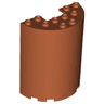 Cylinder Half 3 x 6 x 6 with 1 x 2 Cutout