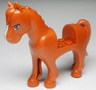 Horse, Friends Style with 2 x 2 Cutout with Blue Eyes and White Blaze Pattern