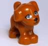 Dog, Friends Style, Puppy, Standing with Bright Light Blue Eyes with Eyelashes, Black Nose and Mouth Pattern (Coco)