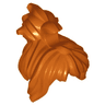 Minifigure, Hair Female Messy with Swept-up Ponytail, Side Bangs and Clip