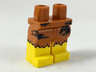 Hips and Yellow Legs with Black and Dark Orange Animal Skin Loincloth Pattern