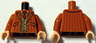 Torso Harry Potter Pinstripe Suit Jacket, Dark Tan Vest and Red Tie Pattern / Dark Orange Arms / Light Nougat Hands