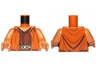 Torso SW Jedi Robe, Dark Tan Belt and Reddish Brown Undershirt Pattern (Ithorian Jedi) / Medium Nougat Arms / Medium Nougat Hands