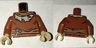 Torso Batman Nougat Rope Neck and Belt, Tan Tattered Collar Pattern / Dark Orange Arms / Tan Hands