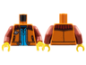 Torso Jacket with Dark Red Shoulders, Silver Classic Space Logo, Dark Azure Shirt Pattern / Dark Red Arms / Yellow Hands