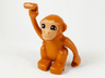 Duplo Monkey, Curled Tail Turned to Side with Nougat Face Pattern
