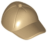 Minifigure, Headgear Cap - Short Curved Bill with Seams and Hole on Top