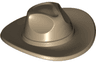 Minifigure, Headgear Hat, Very Wide Brim, Outback Style (Fedora)