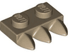 Plate, Modified 1 x 2 with 3 Teeth