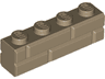 Brick, Modified 1 x 4 with Masonry Profile