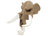 Minifigure, Headgear Mask Mammoth with White Rubber Tusks and Trunk with Medium Lavender Sinew Patches on Trunk Pattern