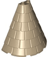 Tower Roof 4 x 8 x 6 Half Cone Shaped with Roof Tiles