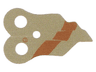 Minifigure Armor Pauldron Cloth, Tattered with Dark Orange Broken Stripe Pattern (SW Boba Fett)