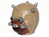 Minifigure, Head, Modified SW Tusken Raider with Flat Silver Head Spikes Pattern