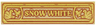 Tile 1 x 4 with Gold and Reddish Brown 'SNOW WHITE' in Frame Pattern