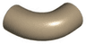 Brick, Round Tube 1 x 1 d. 90 degrees Elbow Macaroni - No Stud - Type 2 - Axle Hole