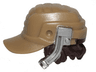 Minifigure, Hair Combo, Hat with Hair, Cap with Flat Silver Headset and Dark Brown Hair Pattern (SW Jyn Erso)