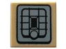 Tile 1 x 1 with Black and Dark Bluish Gray SW Rebel Alliance Jet Pack Pattern