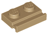 Plate, Modified 1 x 2 with Door Rail