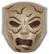 Large Figure Face with Brow and Nose Detail, 2 x 2 Round Brick Attachment with Reddish Brown Eyes, Open Mouth and Lines Pattern (Sandman)