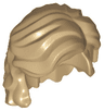 Minifigure, Hair Mid-Length Wavy with Center Part and Sidelocks