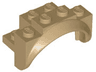 Vehicle, Mudguard 4 x 2 1/2 x 2 with Arch Round, Solid Studs, and Rounded Legs