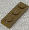 Plate 1 x 3 with Gold Pattern on Short Edge