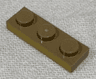 Plate 1 x 3 with Gold Pattern on Long Edge