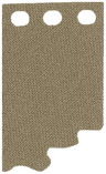Cloth Curtain Stepped with 3 Holes - Spongy Stretchable Fabric