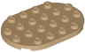 Plate, Round 4 x 6 Oval