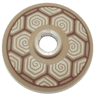 Dish 2 x 2 Inverted (Radar) with Turtle Shell with Reddish Brown Hexagons and Tan Spirals Pattern
