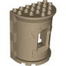 Duplo Wall 4 x 6 x 6 Curved Turret - Castle