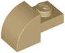 Slope, Curved 2 x 1 with Recessed Stud
