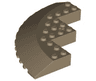 Brick, Round Corner 10 x 10 with Slope 33 Edge, Axle Hole, Facet Cutout
