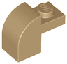 Slope, Curved 2 x 1 x 1 1/3 with Recessed Stud