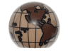 Cylinder Hemisphere 2 x 2 with Cutout with the Americas and South Pacific Dark Brown Globe Pattern