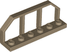 Plate, Modified 1 x 6 with Train Wagon End / Fence