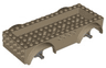 Vehicle, Base 8 x 16 x 2 1/2 with Mudguards, 4 x 14 Recessed Center with 5 Holes, and Dark Bluish Gray Wheels Holders