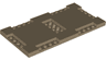 Brick, Modified 8 x 16 x 2/3 with 1 x 4 and 2 x 4 Indentations
