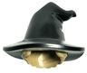 Minifigure, Hair Combo, Hair with Hat, Short with Molded Black Floppy Witch Hat Pattern