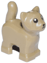 Cat, Baby Kitten, Standing with Black Nose and Eyes with White Pupils Pattern