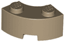 Brick, Round Corner 2 x 2 Macaroni with Stud Notch and Reinforced Underside