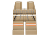 Hips and Legs with 2 Pockets and Silver and Orange Stripes Pattern
