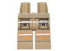 Hips and Legs with 2 Cargo Pockets and Silver and Orange Stripes Pattern